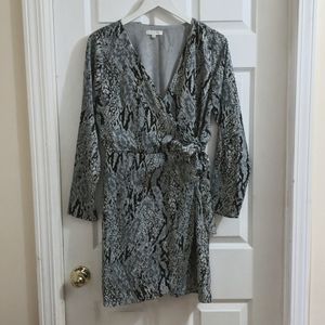 NWOT Skies are Blue python print wrap dress